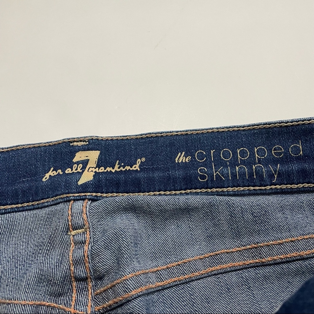 7 For All Mankind The Cropped Skinny Light Wash Casual Skinny Jeans Size 29 - Picture 4 of 11